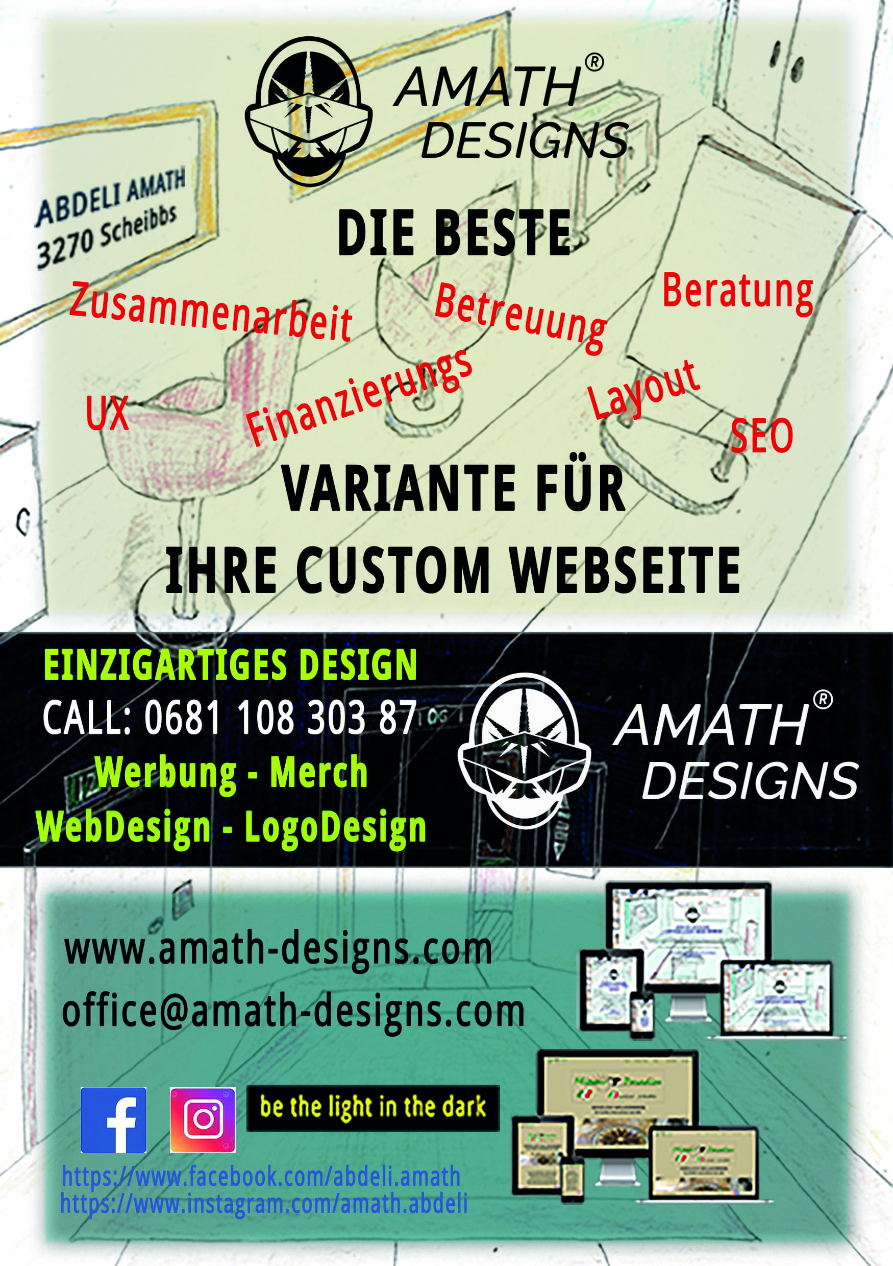Amath Designs Webdesign Flyer